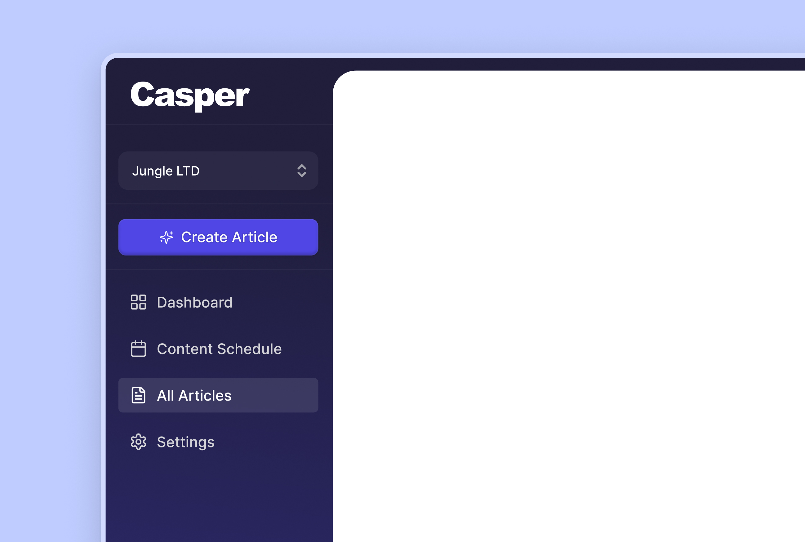 Casper Sidebar